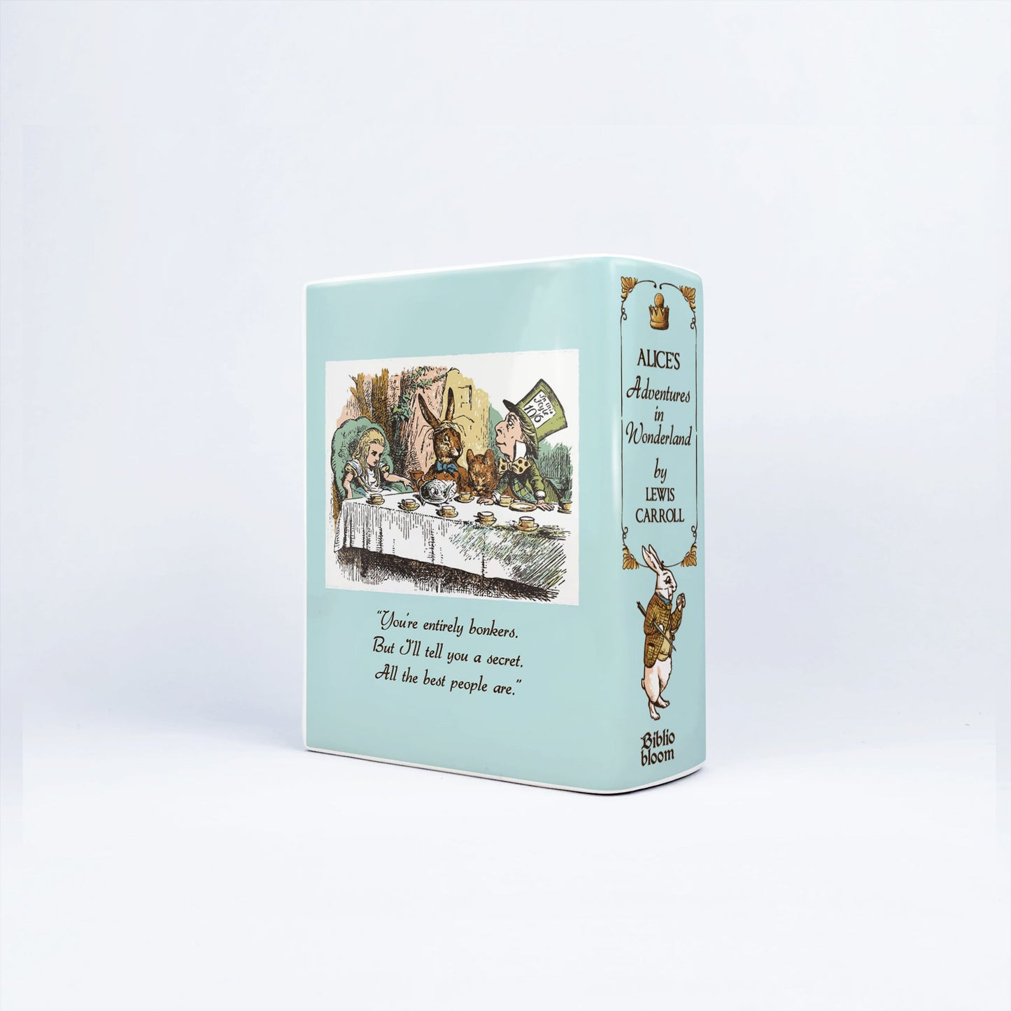 NORDORA Alice's Adventures in Wonderland Ceramic Book Vase