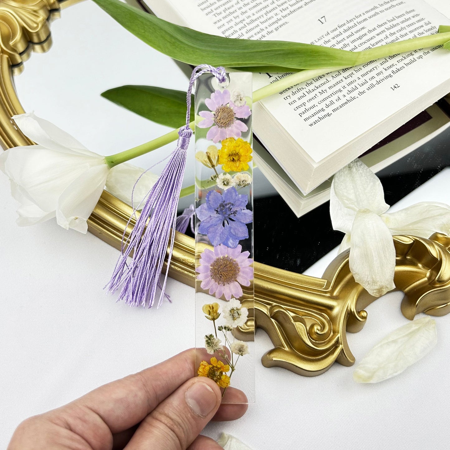 NORDORA Purple Flower Bookmark