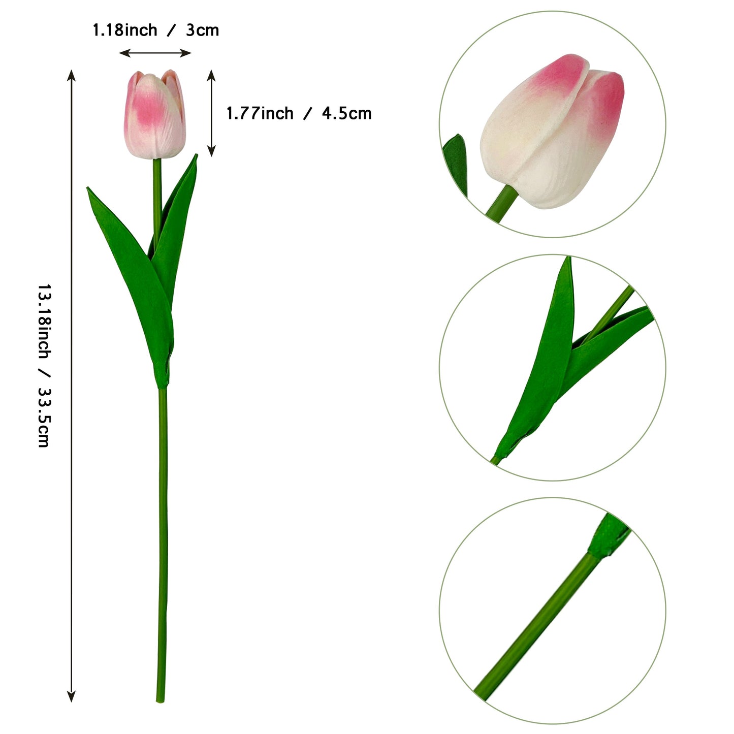 NORDORA 10PCS Artificial Tulips