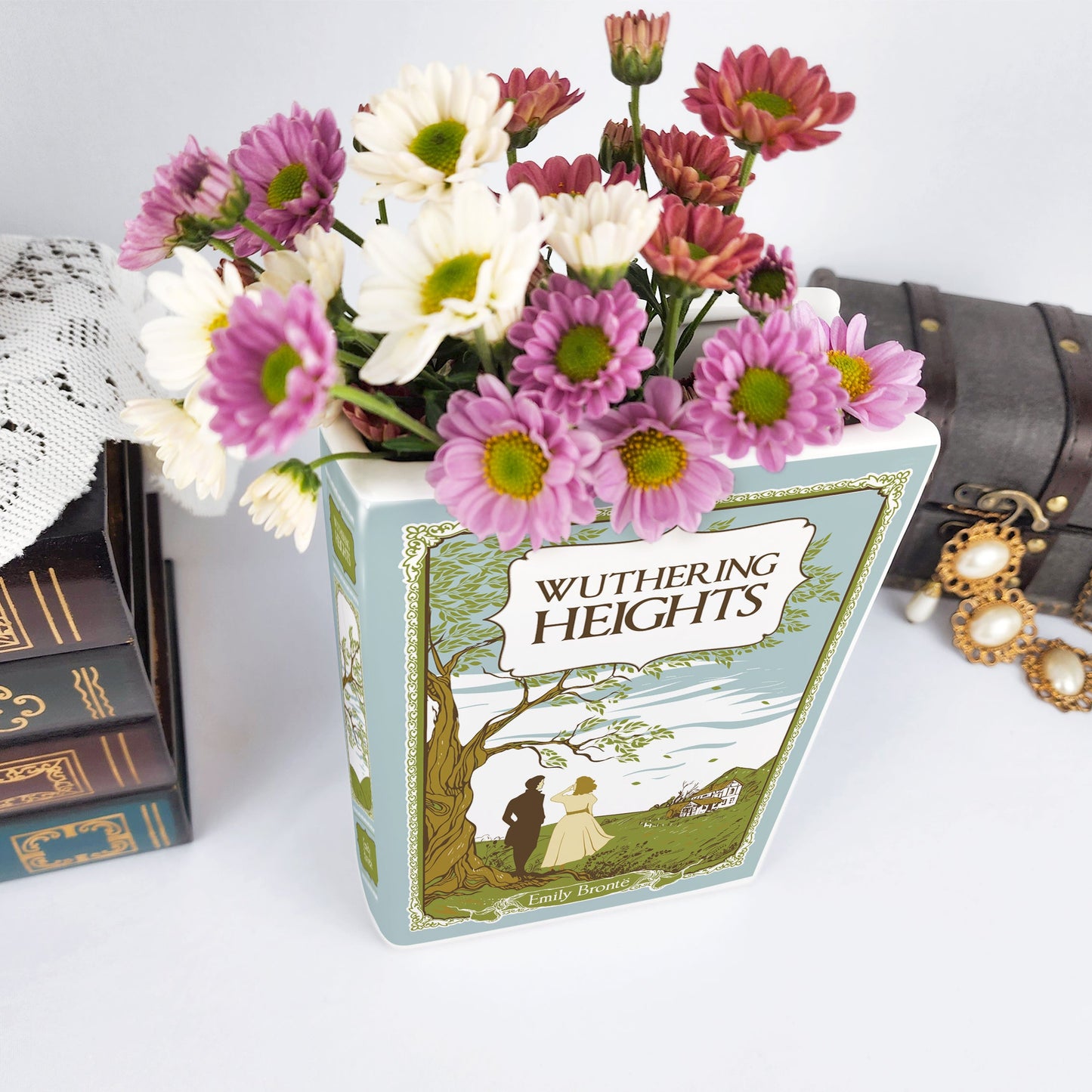NORDORA Wuthering Heights Ceramic Book Vase