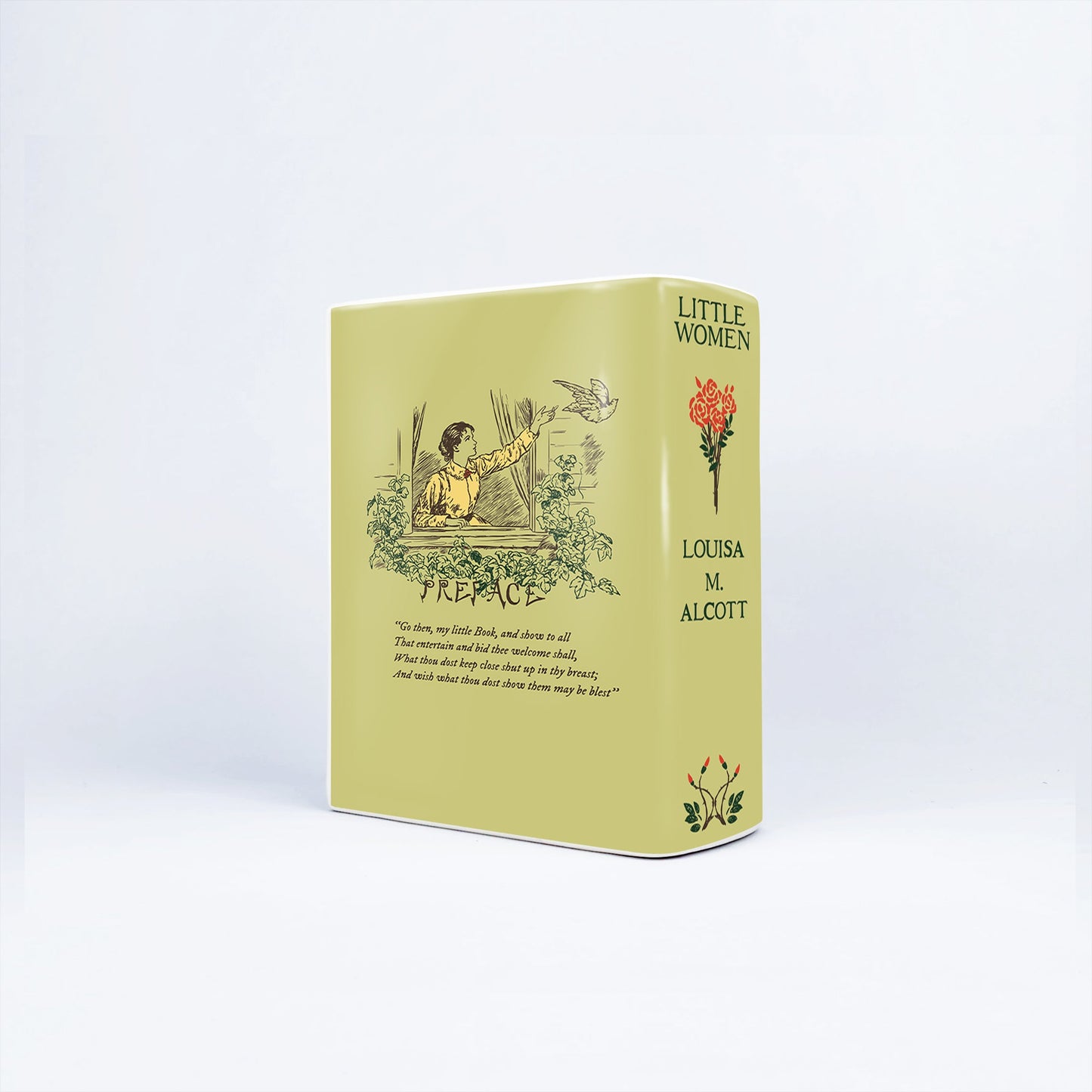 NORDORA Little Women Ceramic Book Vase