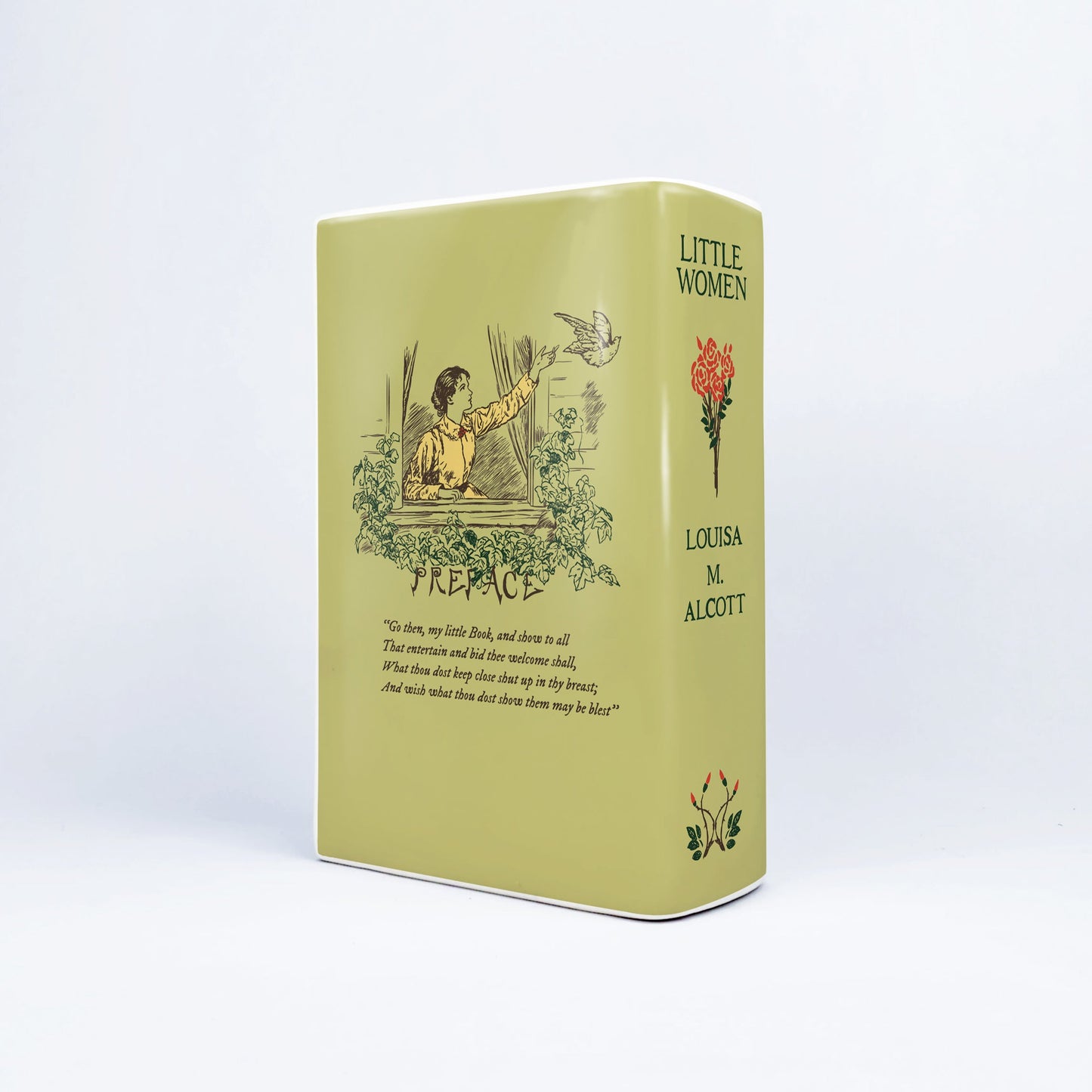 NORDORA Little Women Ceramic Book Vase