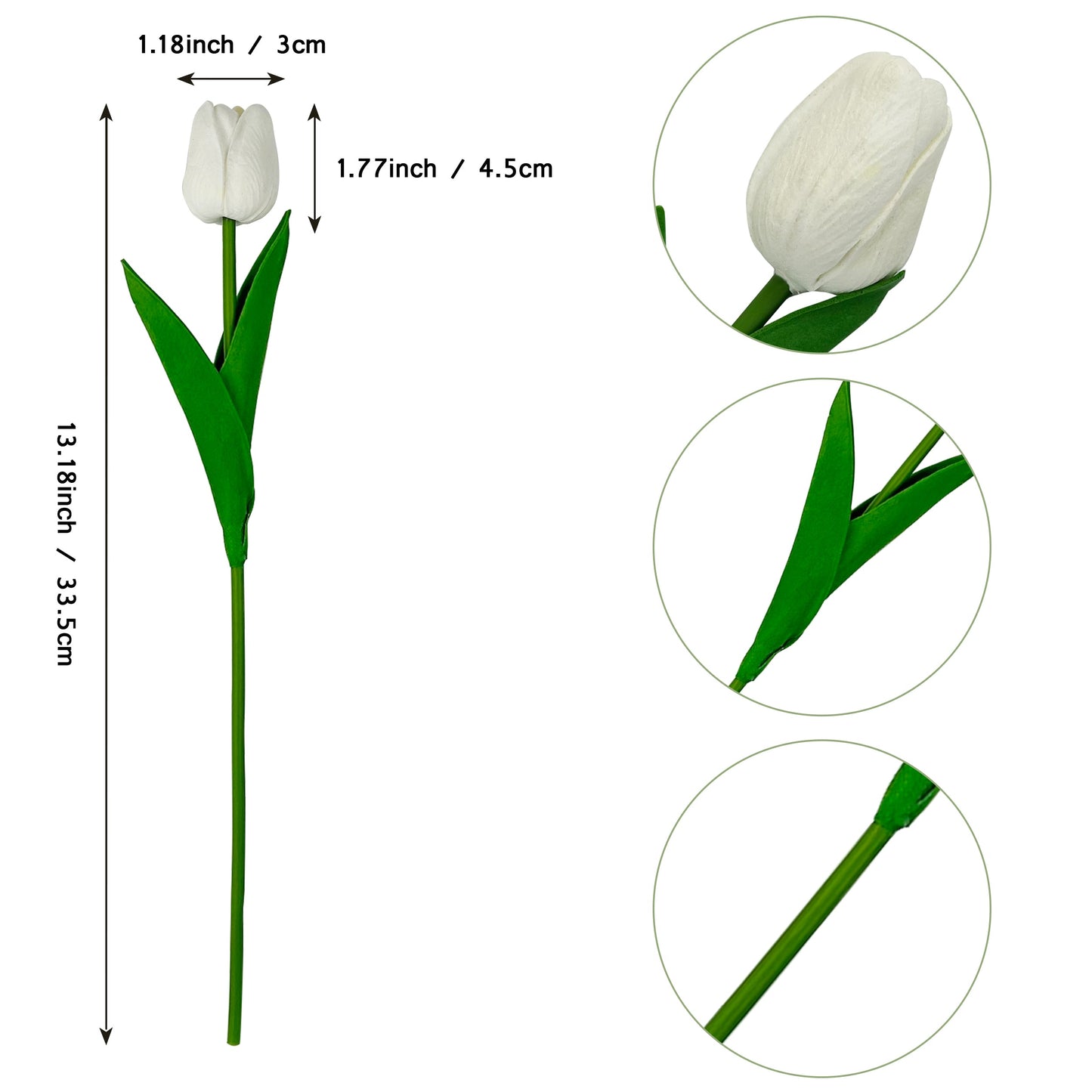 NORDORA 10PCS Artificial Tulips