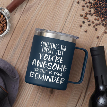 Inspirational Coffee Mug, 14oz Insulated Steel Gift Mug for Men