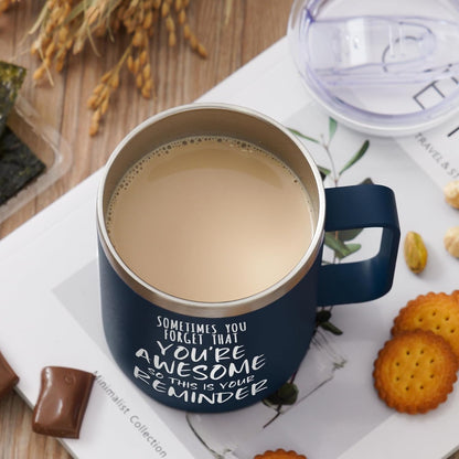 Inspirational Coffee Mug, 14oz Insulated Steel Gift Mug for Men
