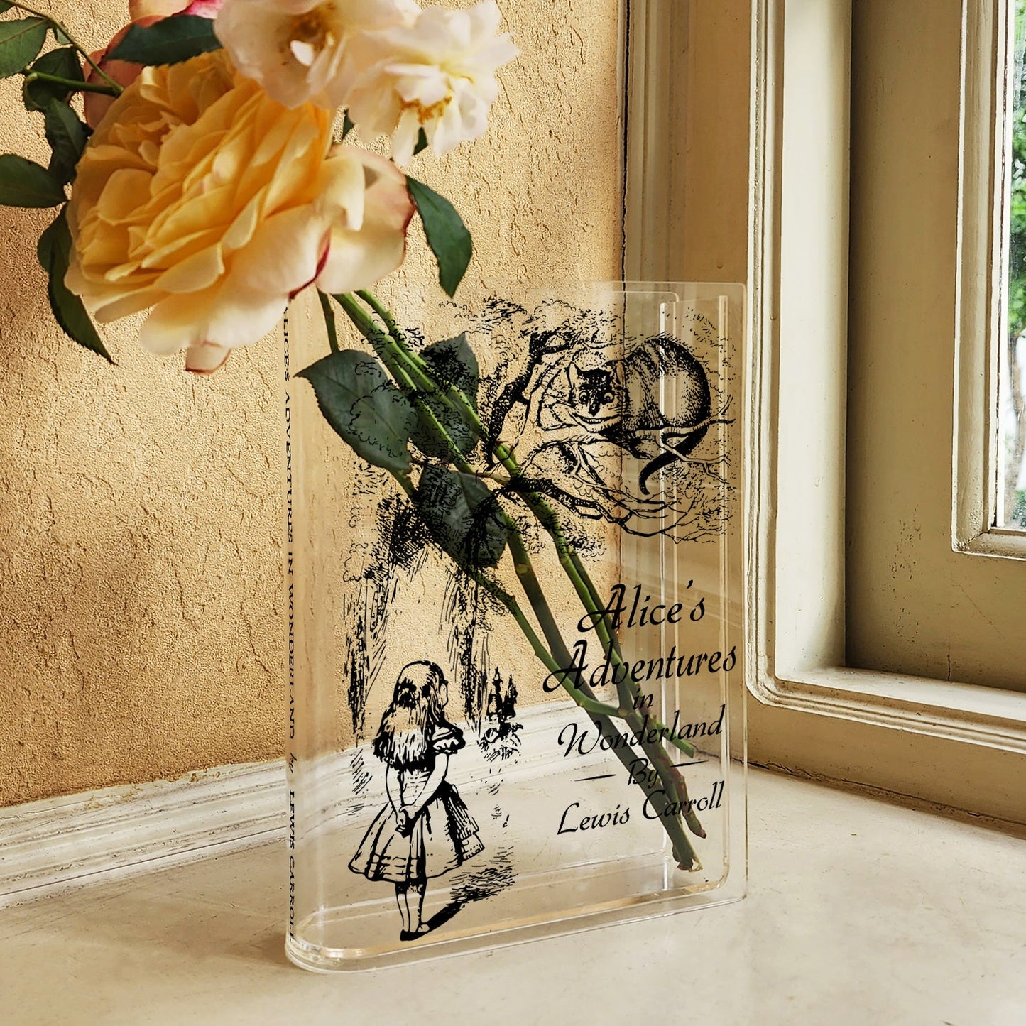 NORDORA Alice's Adventures in Wonderland Acrylic Book Vase