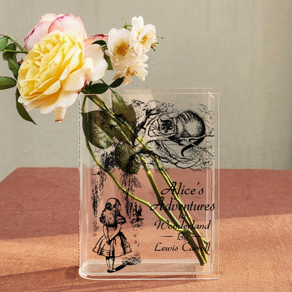NORDORA Alice's Adventures in Wonderland Acrylic Book Vase