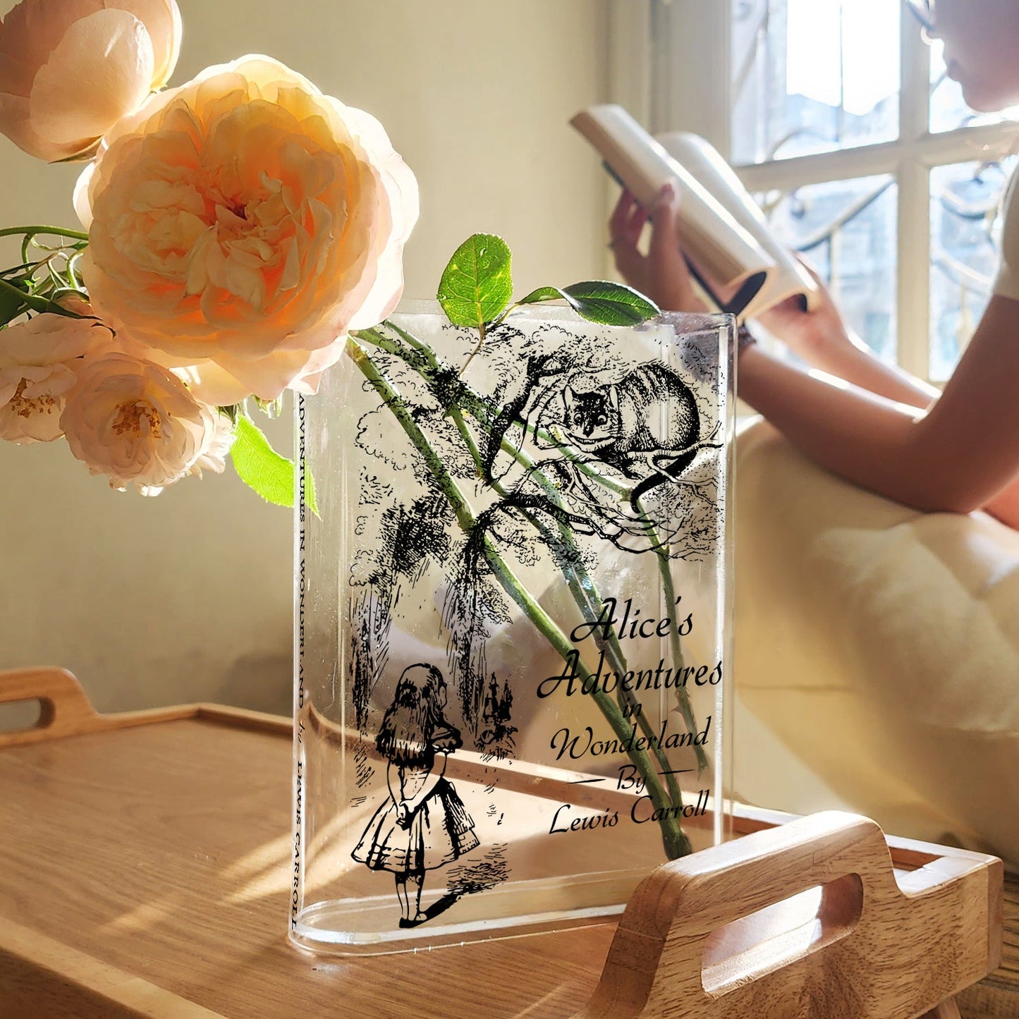 NORDORA Alice's Adventures in Wonderland Acrylic Book Vase