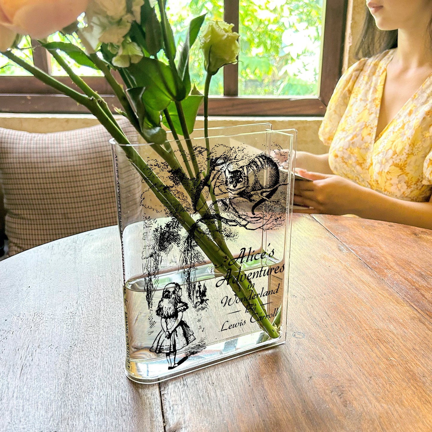 NORDORA Alice's Adventures in Wonderland Acrylic Book Vase