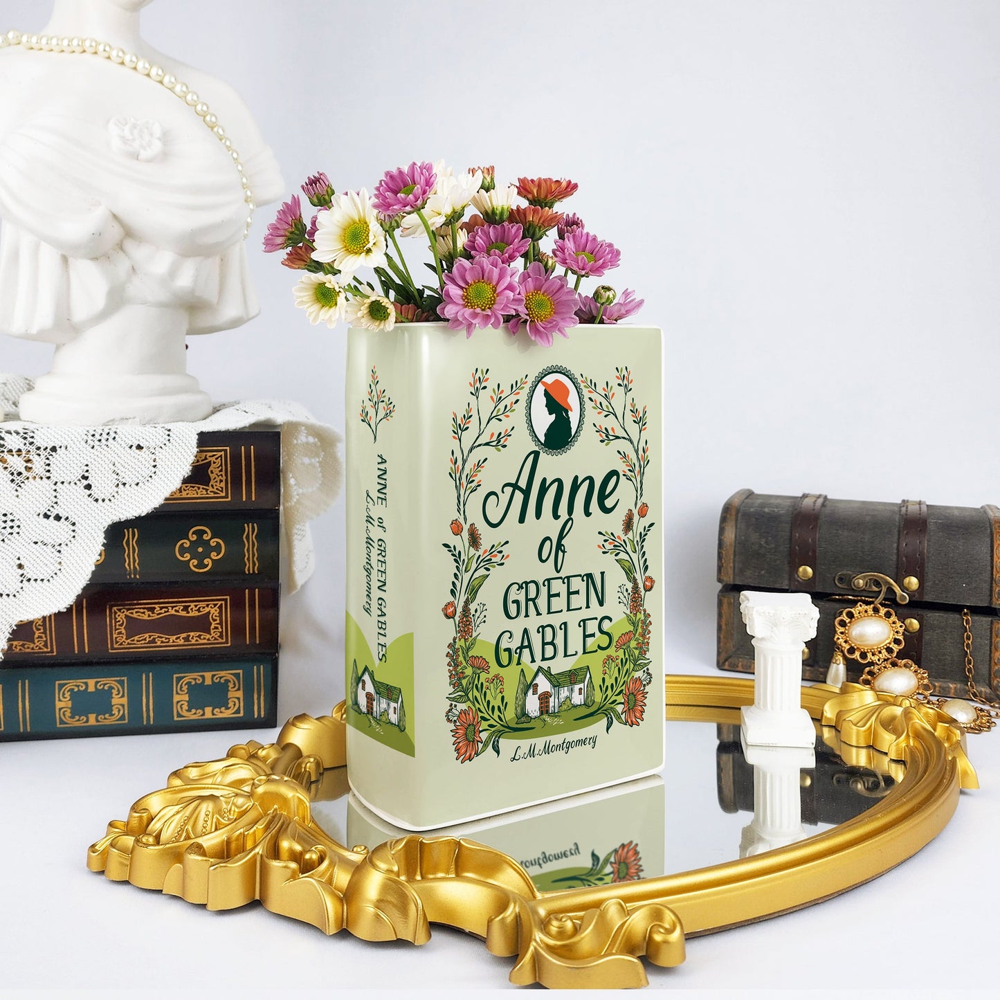 NORDORA Anne of Green Gables Ceramic Book Vase