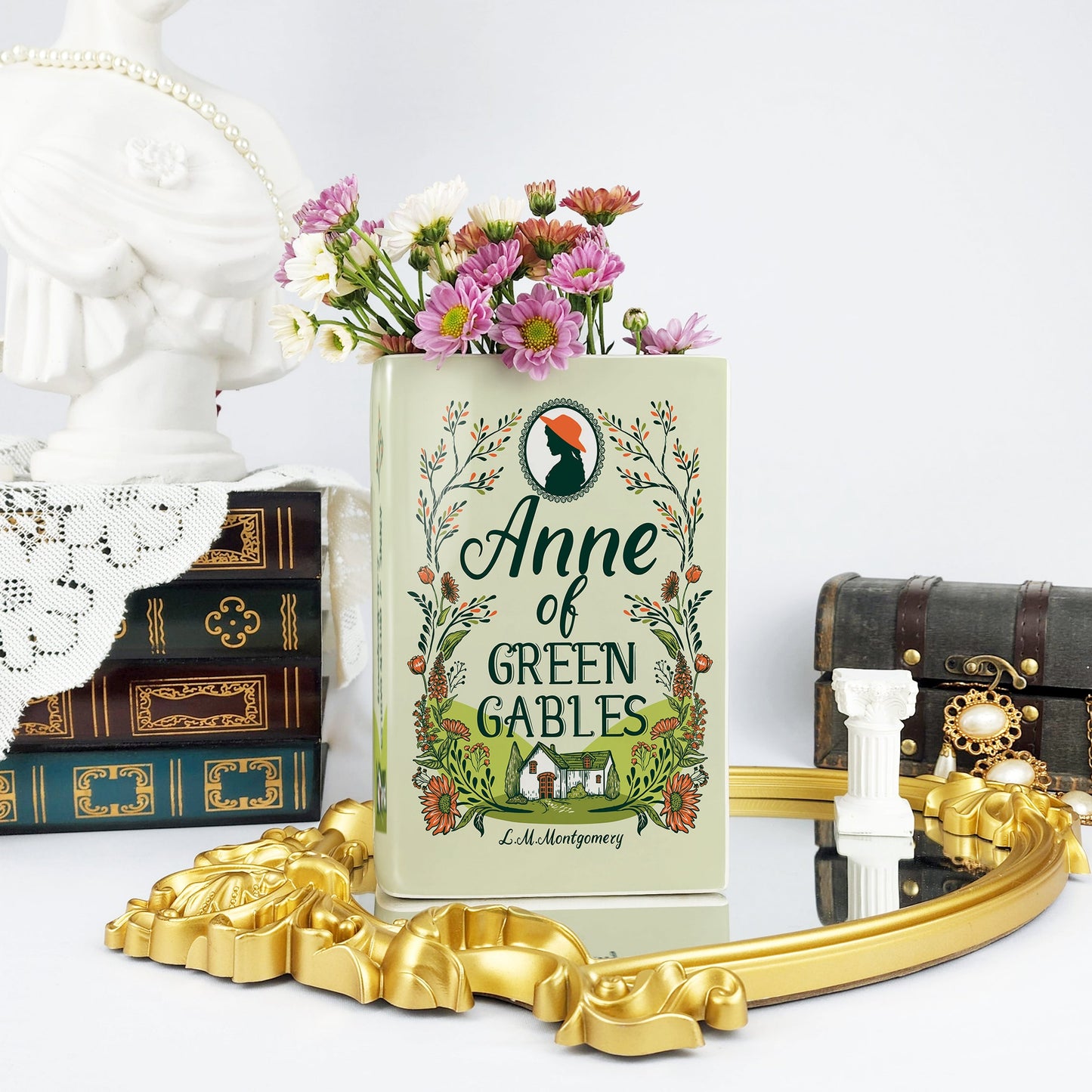 NORDORA Anne of Green Gables Ceramic Book Vase