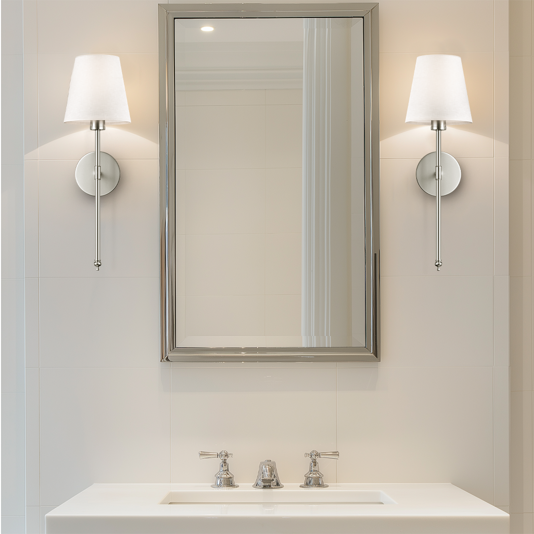 NORDORA WIRELESS WALL SCONCES (SET OF 2 + 2 BULBS FREE)
