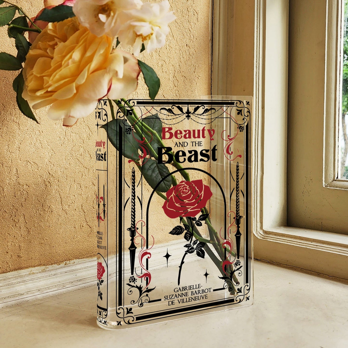 NORDORA Beauty and the Beast Acrylic Book Vase - II
