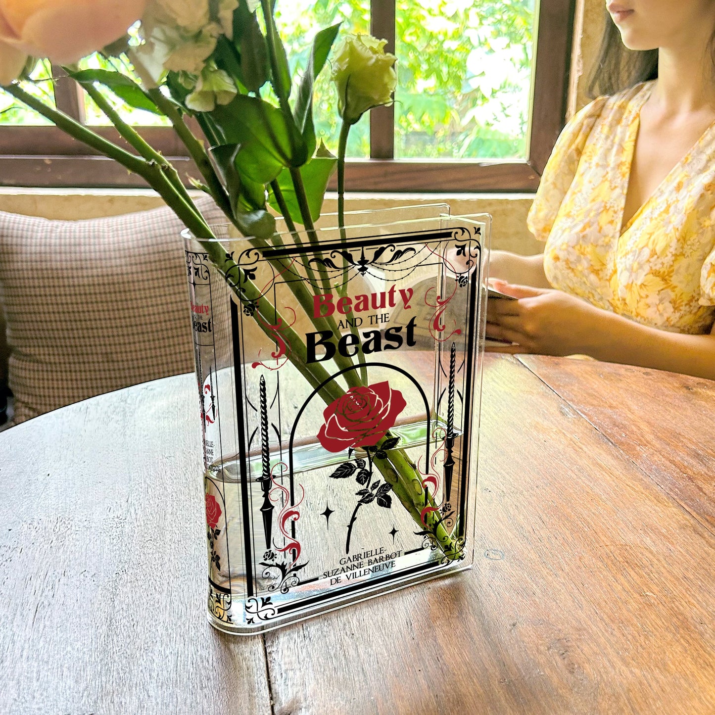 NORDORA Beauty and the Beast Acrylic Book Vase - II