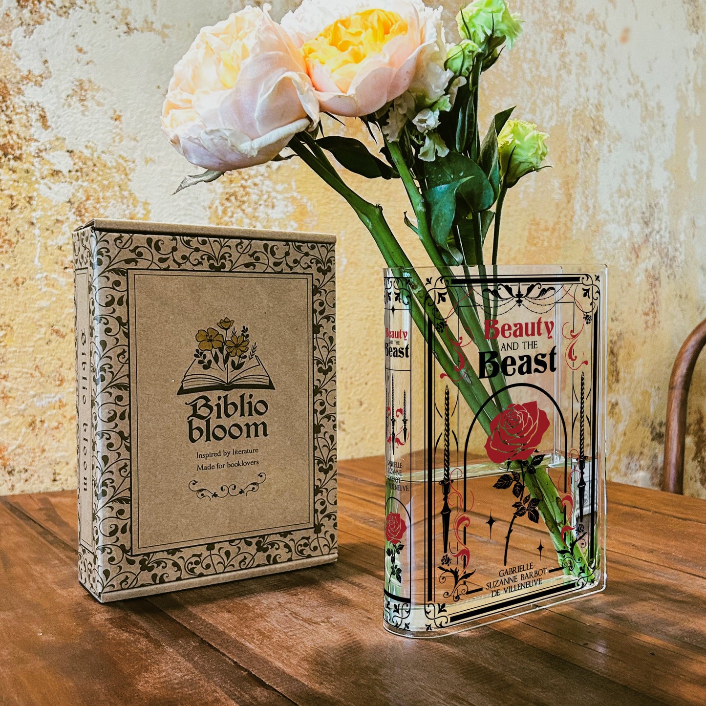 NORDORA Beauty and the Beast Acrylic Book Vase - II
