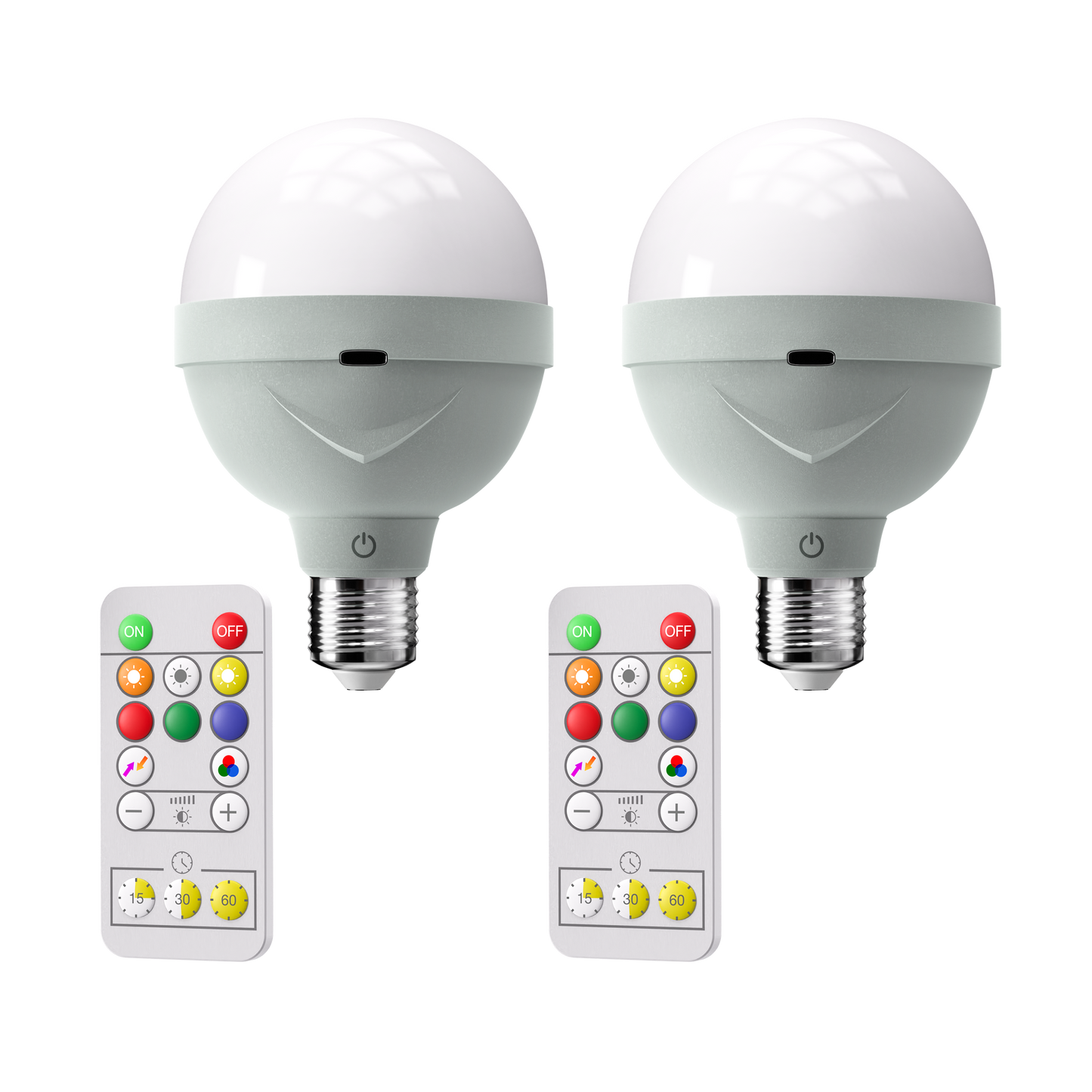 NORDORA WIRELESS RECHARGEABLE LIGHT BULBS (2 pcs.)