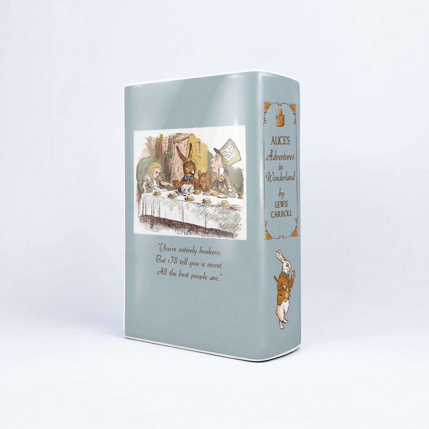 NORDORA Alice's Adventures in Wonderland Ceramic Book Vase