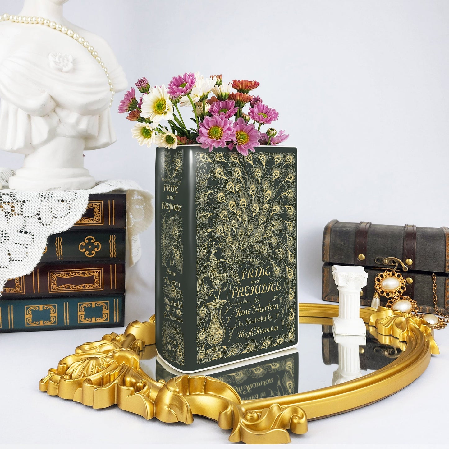 NORDORA Pride and Prejudice Ceramic Book Vase