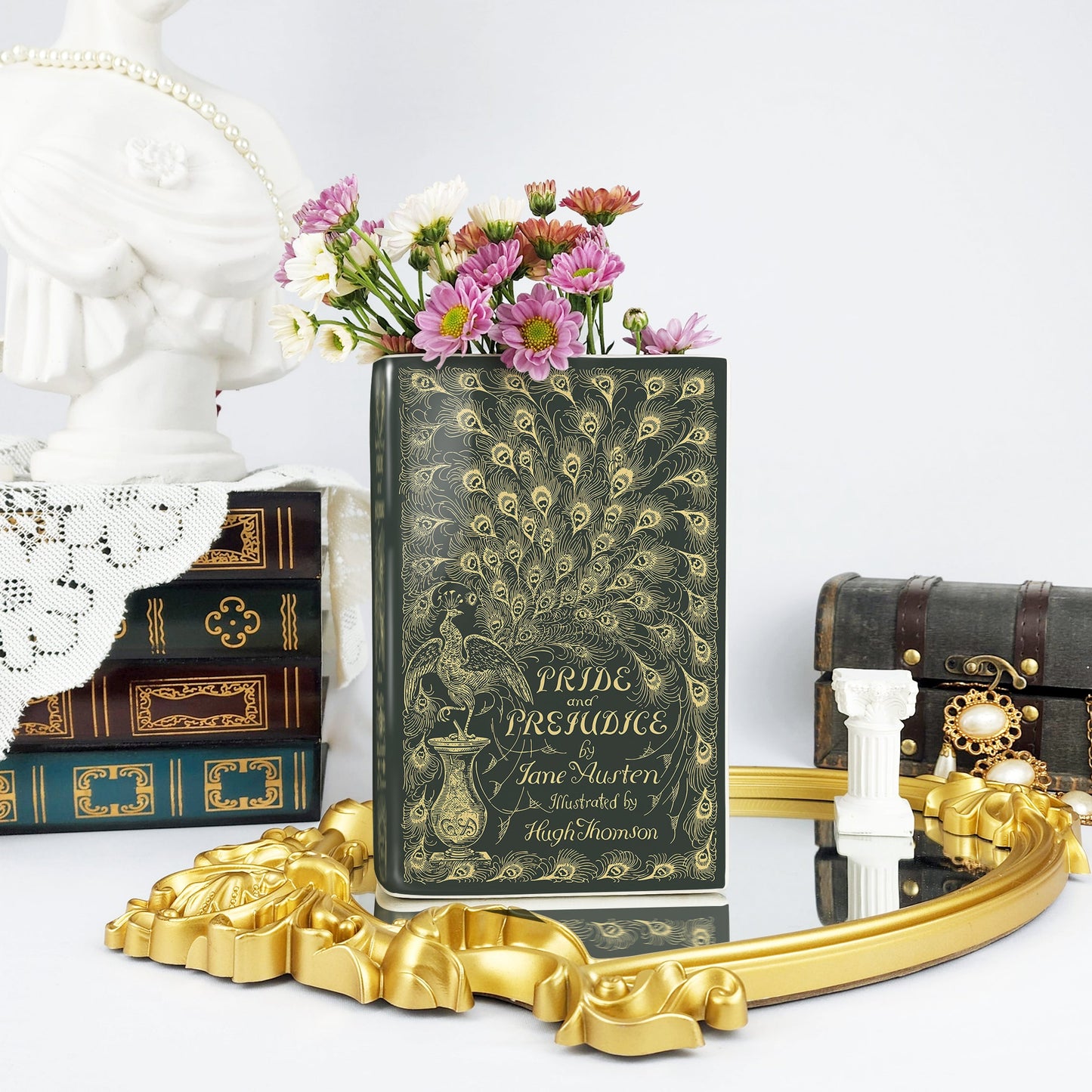NORDORA Pride and Prejudice Ceramic Book Vase