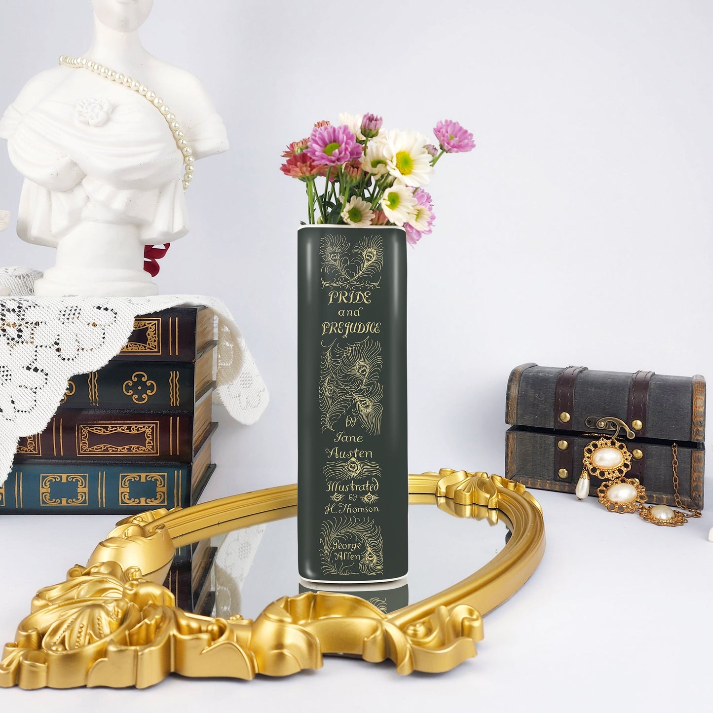 NORDORA Pride and Prejudice Ceramic Book Vase