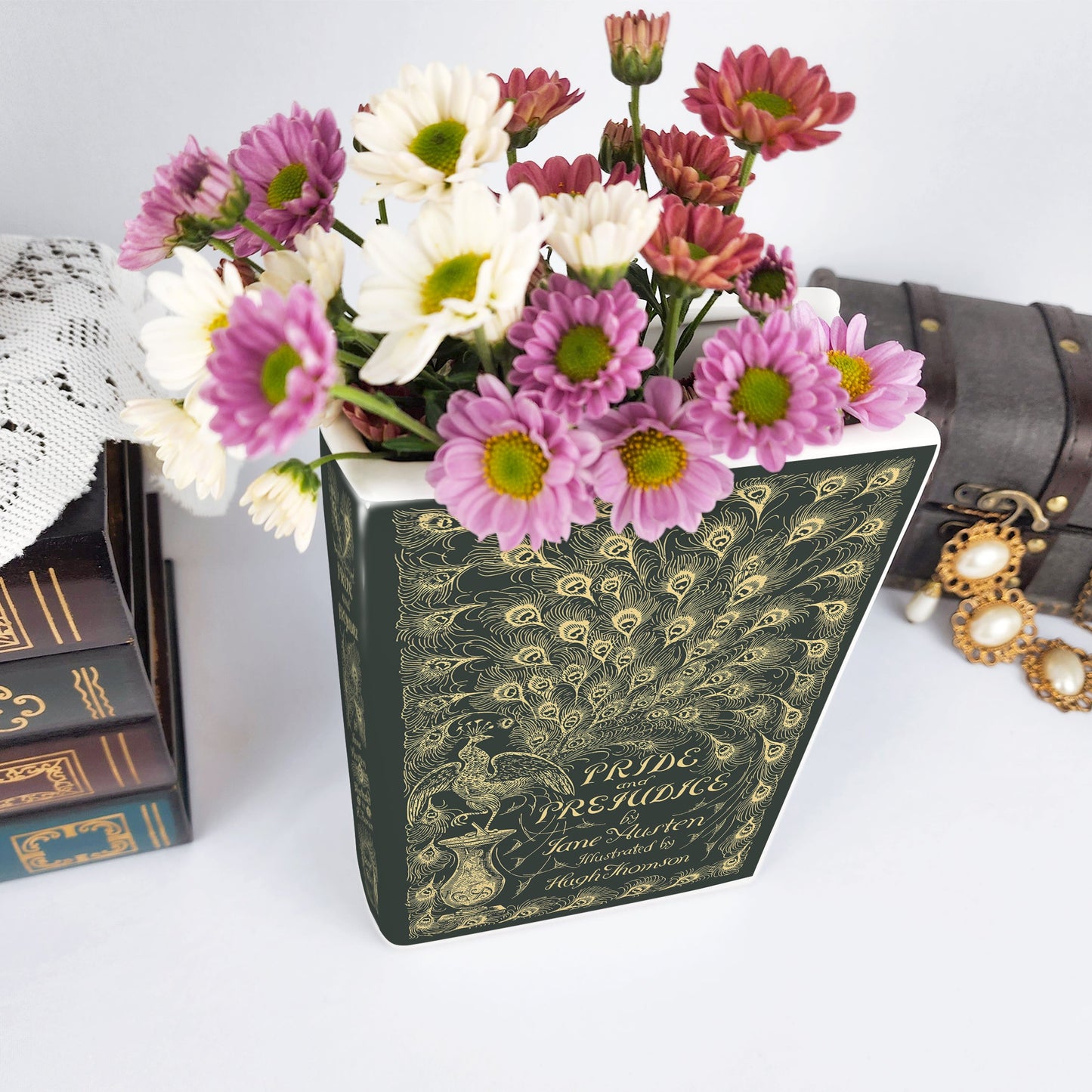 NORDORA Pride and Prejudice Ceramic Book Vase