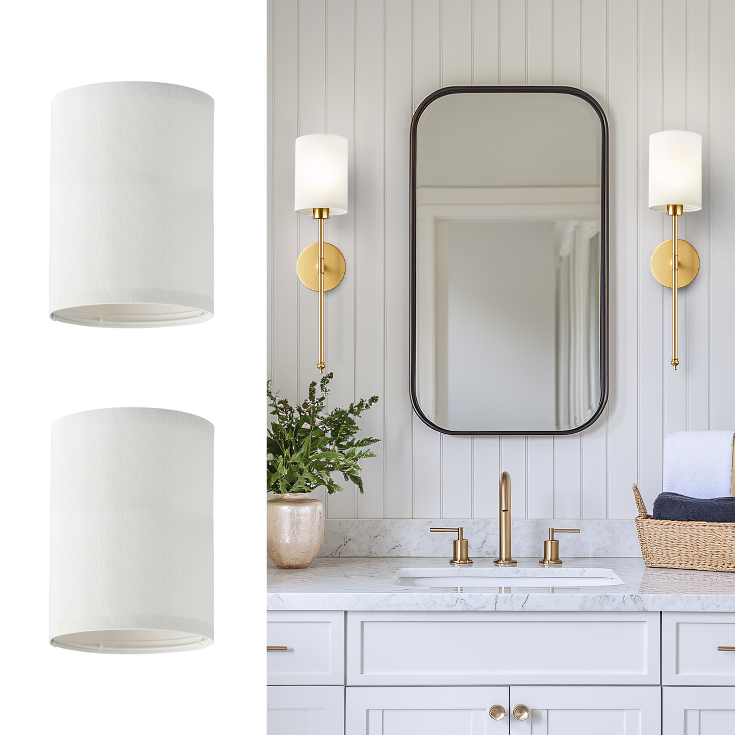 NORDORA Cylindrical Shades (Set of 2)