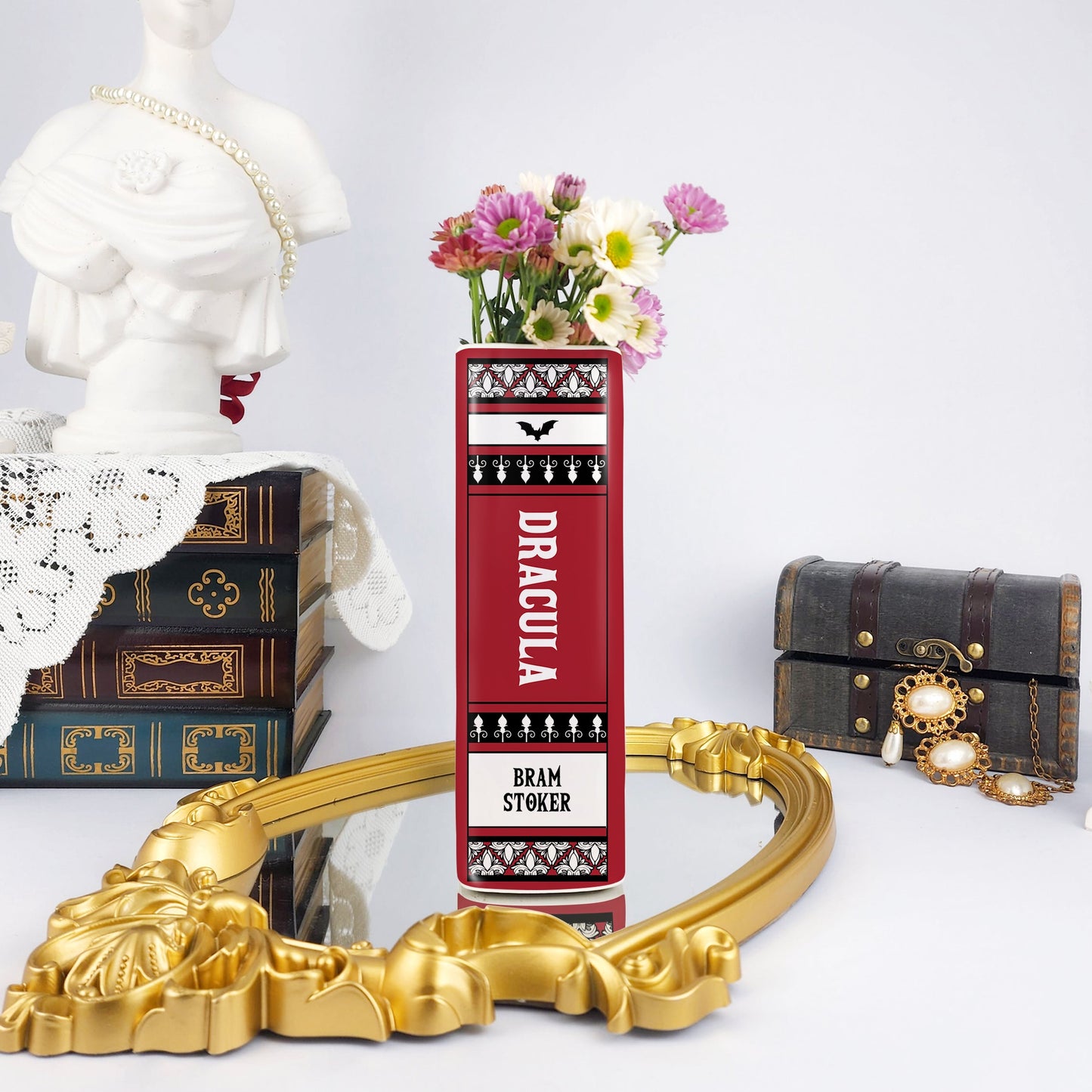 NORDORA Dracula Ceramic Book Vase