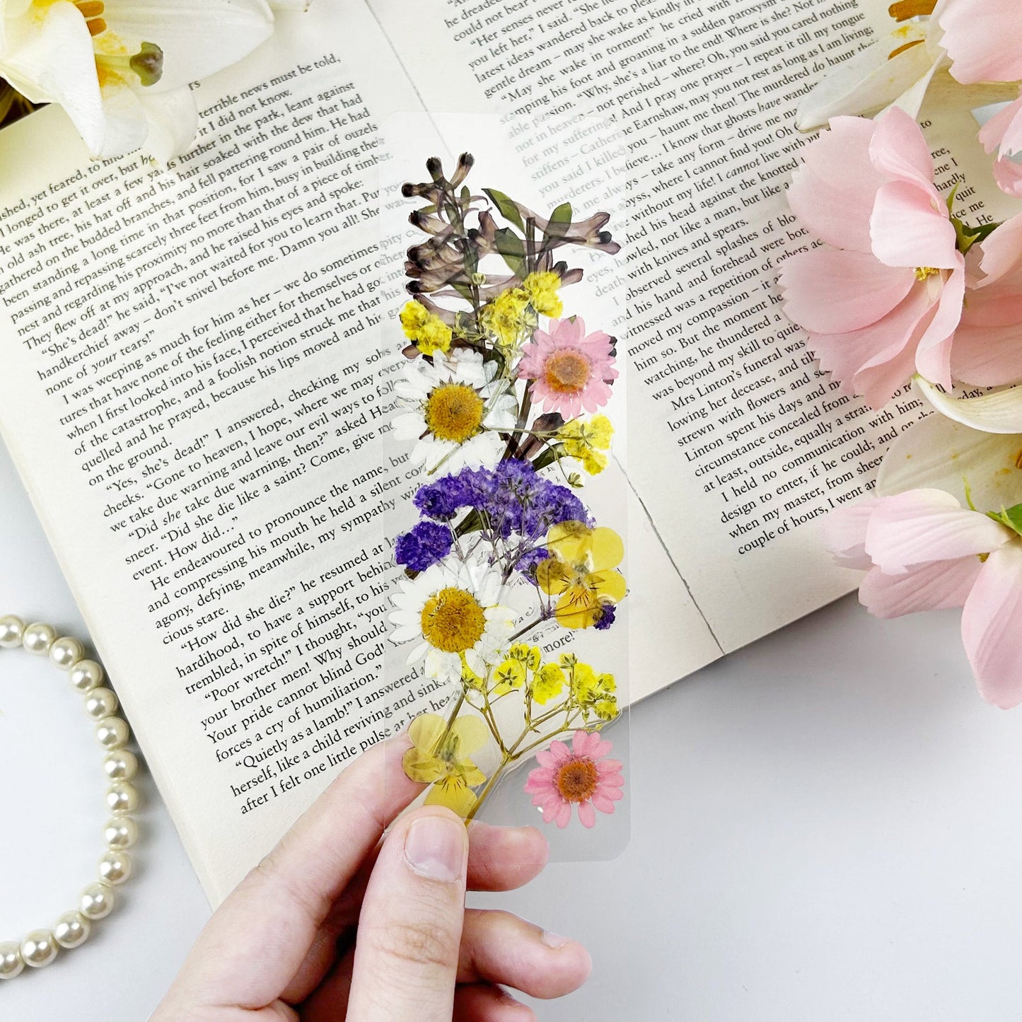 NORDORA Floral Symphony Pressed Flower Bookmark
