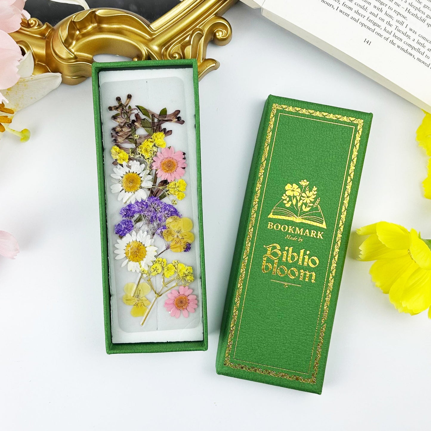 NORDORA Floral Symphony Pressed Flower Bookmark