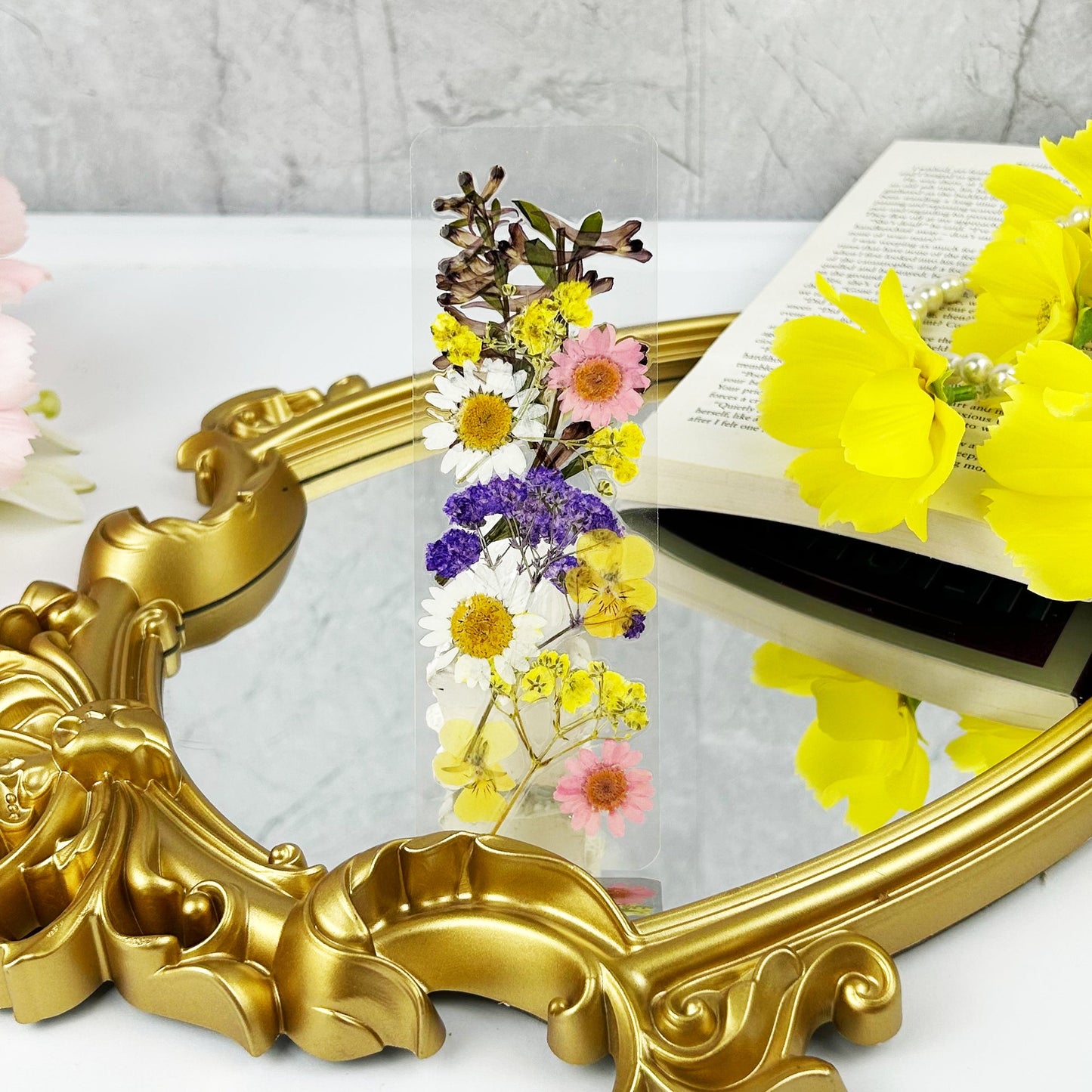 NORDORA Floral Symphony Pressed Flower Bookmark