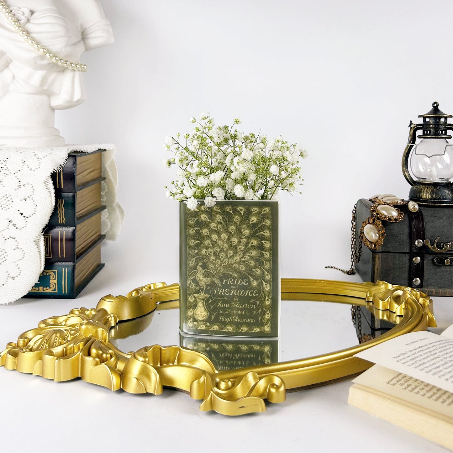 NORDORA Pride and Prejudice Ceramic Book Vase