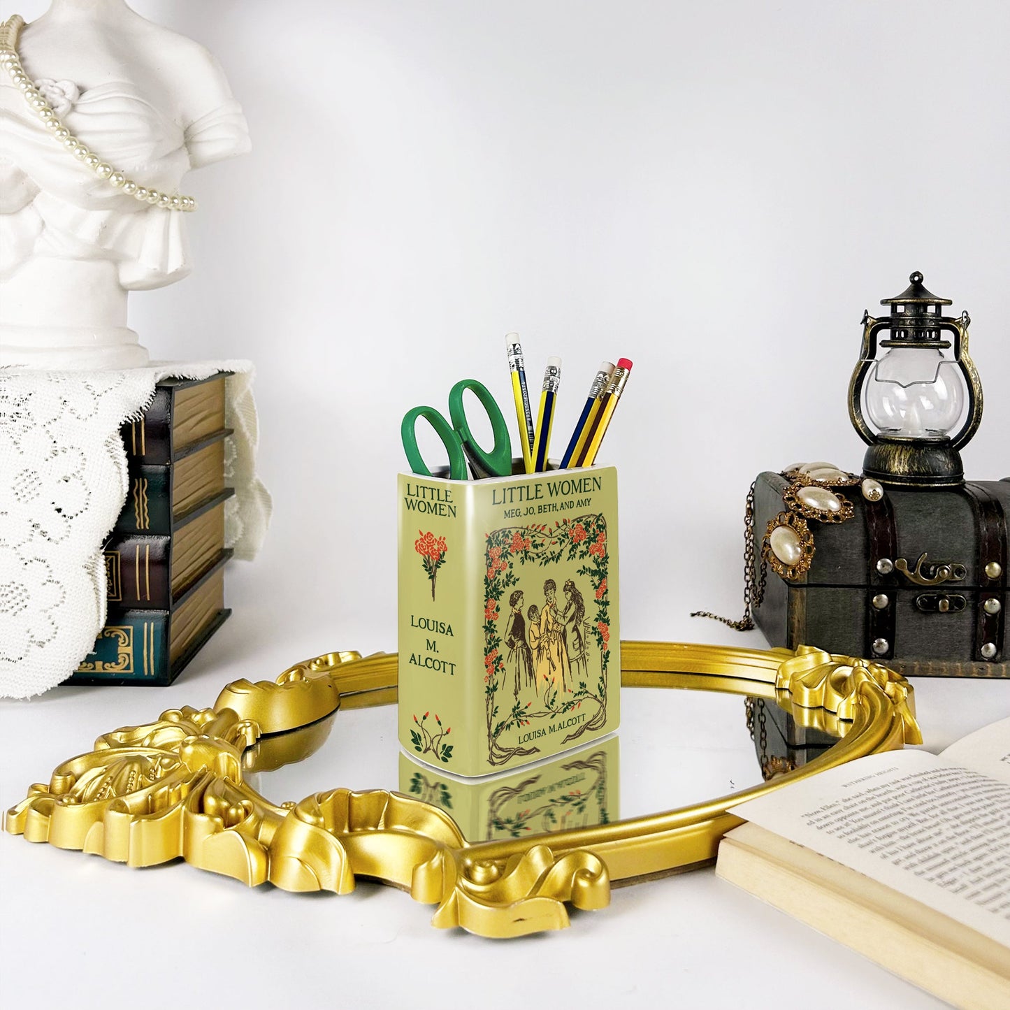 NORDORA Little Women Ceramic Book Vase
