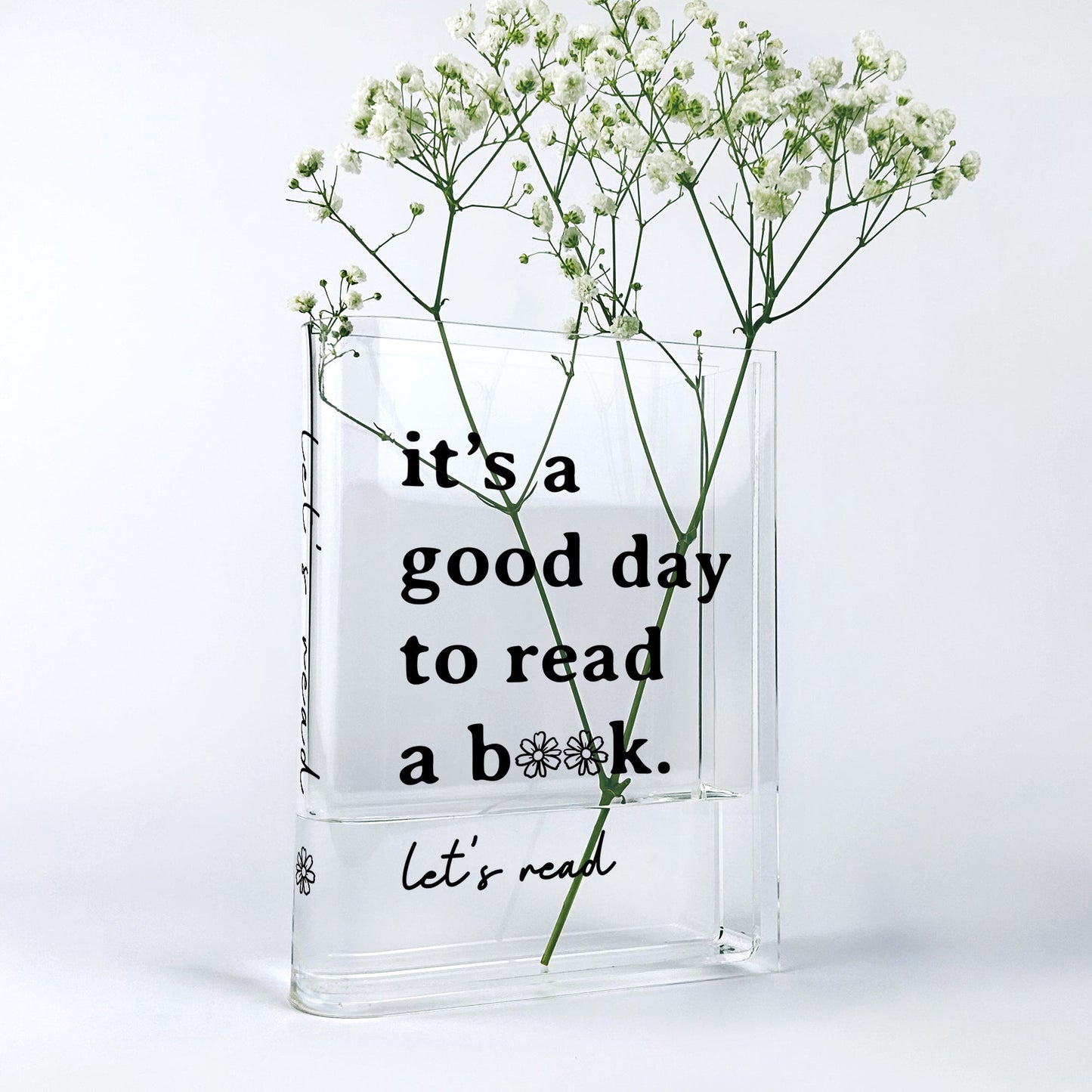 NORDORA It's A Good Day To Read A Book Acrylic Book Vase