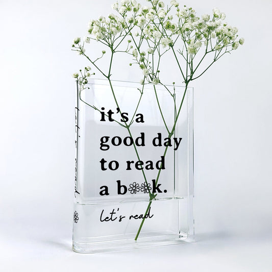 NORDORA It's A Good Day To Read A Book Acrylic Book Vase