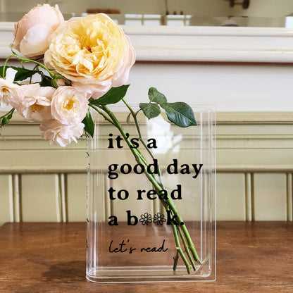 NORDORA It's A Good Day To Read A Book Acrylic Book Vase