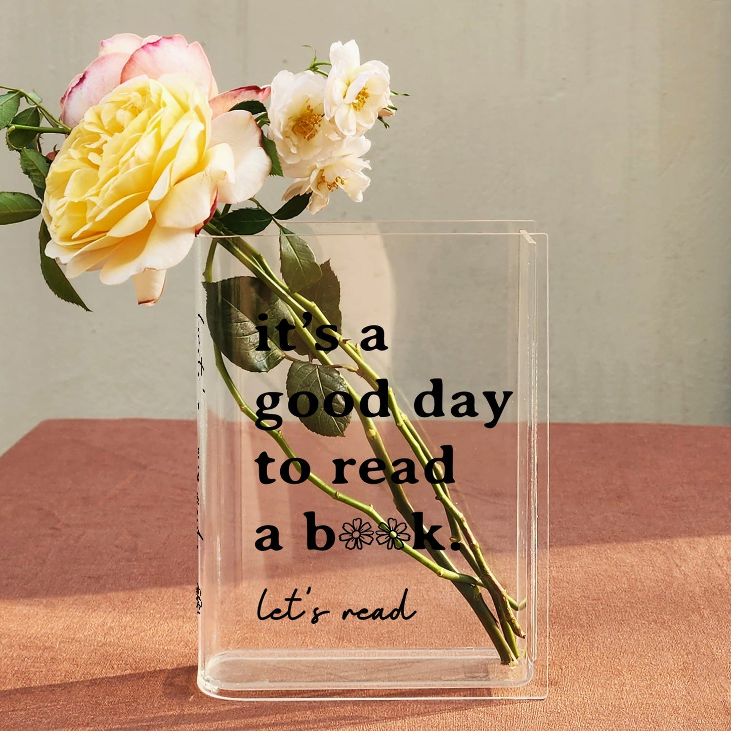 NORDORA It's A Good Day To Read A Book Acrylic Book Vase