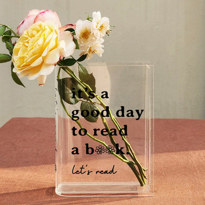 NORDORA It's A Good Day To Read A Book Acrylic Book Vase