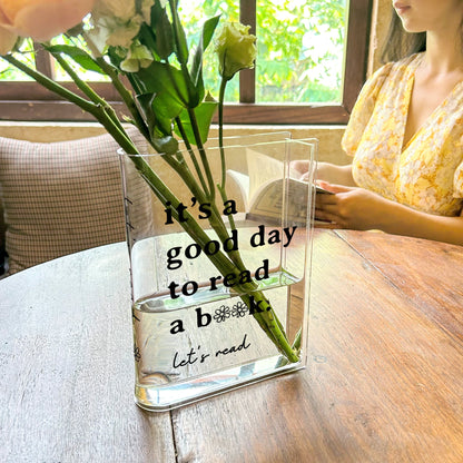 NORDORA It's A Good Day To Read A Book Acrylic Book Vase