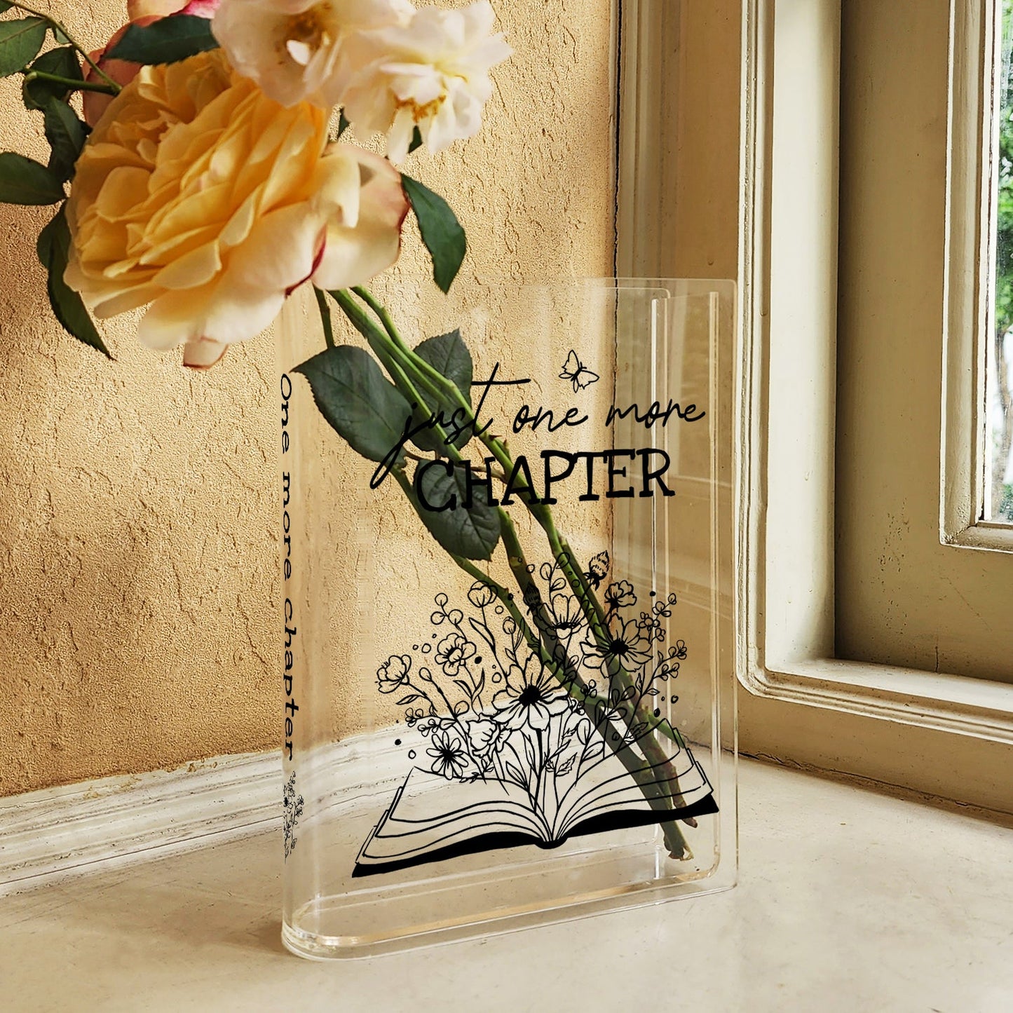 NORDORA Just One More Chapter Acrylic Book Vase