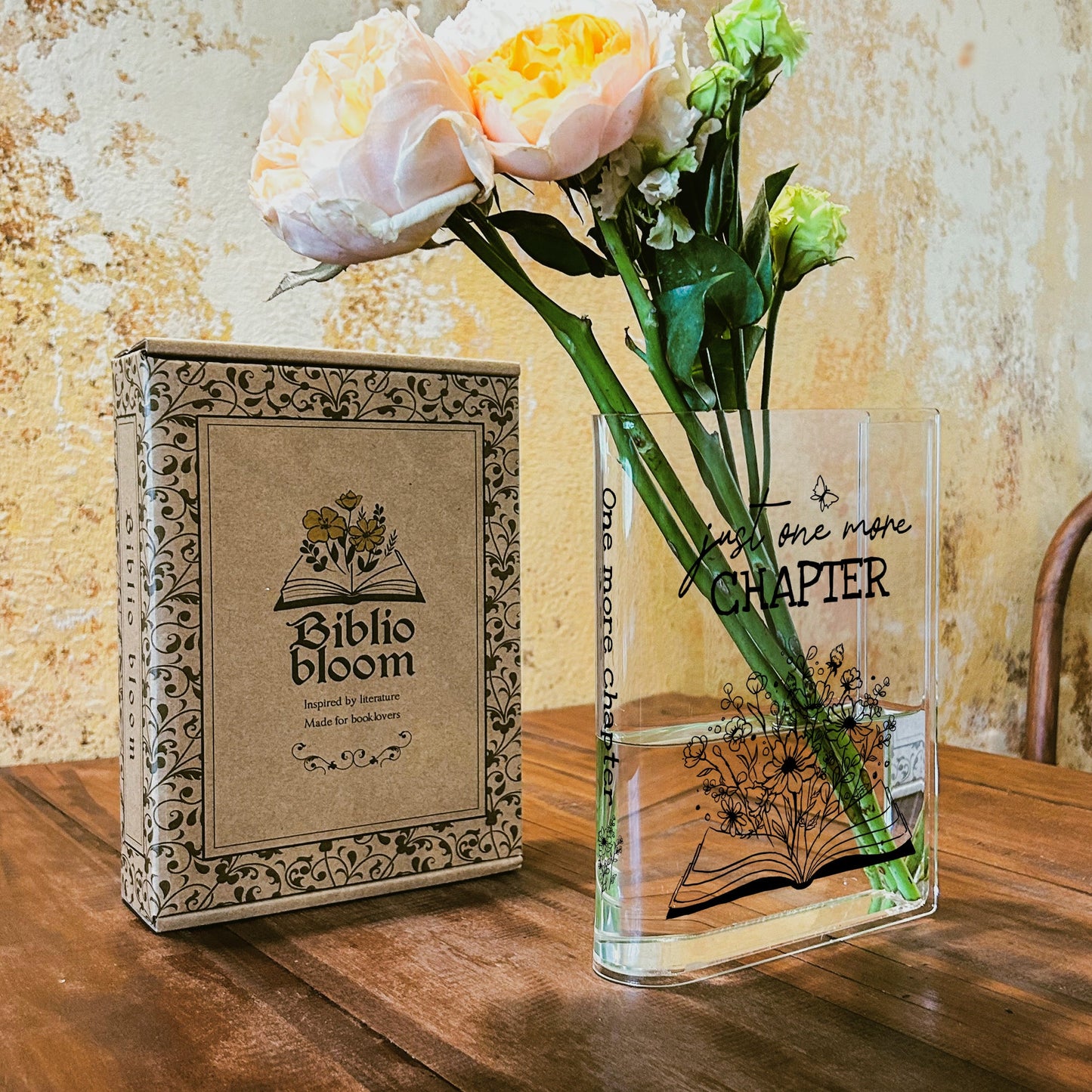 NORDORA Just One More Chapter Acrylic Book Vase