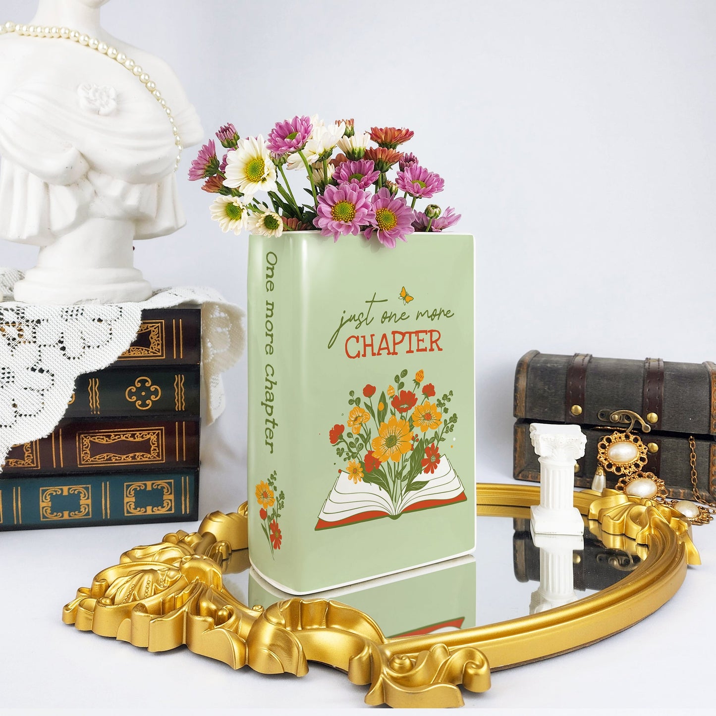 NORDORA Just One More Chapter Ceramic Book Vase