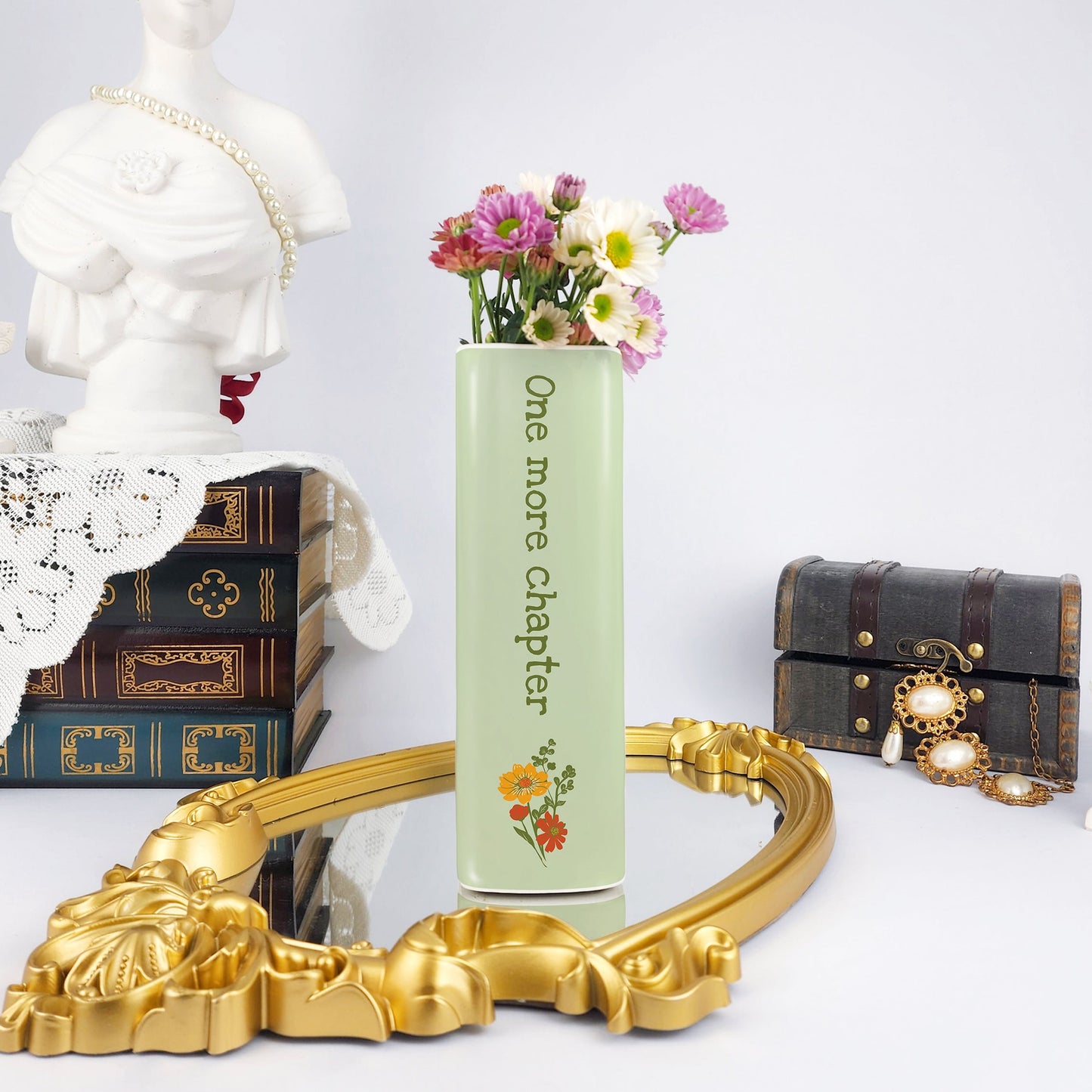 NORDORA Just One More Chapter Ceramic Book Vase