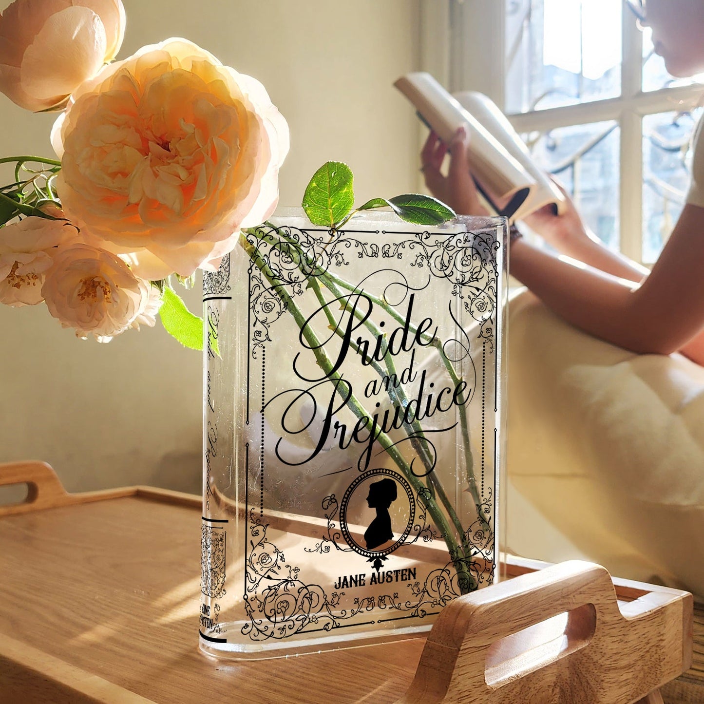 NORDORA Pride and Prejudice Acrylic Book Vase - II