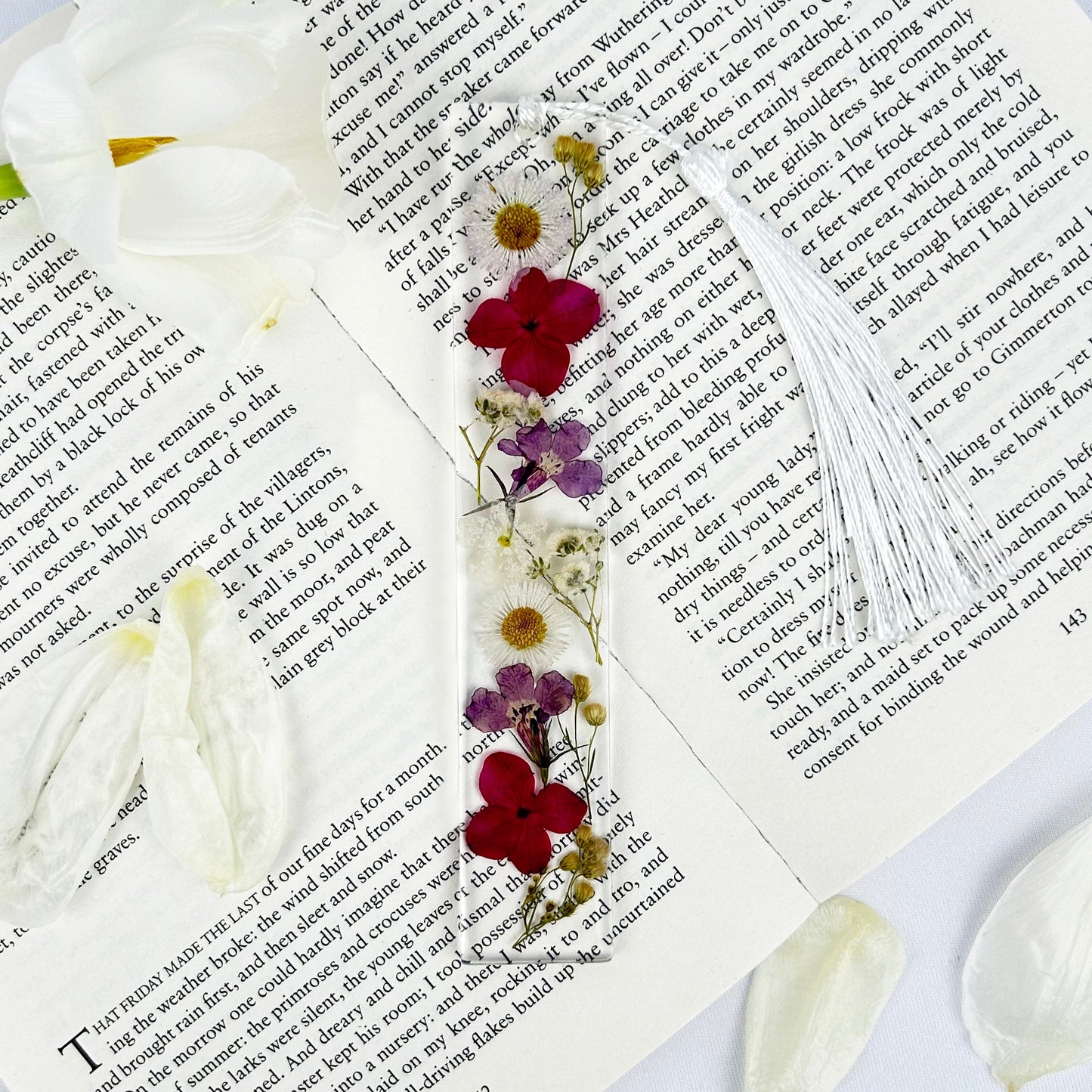 NORDORA Red Flower Bookmark