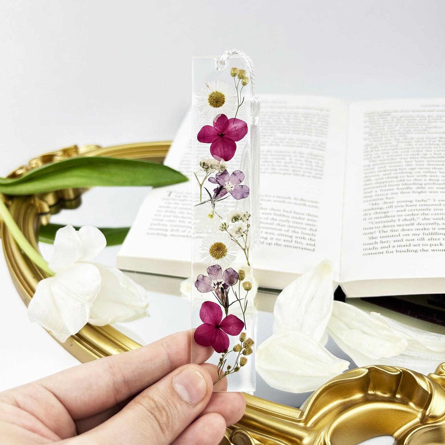 NORDORA Red Flower Bookmark