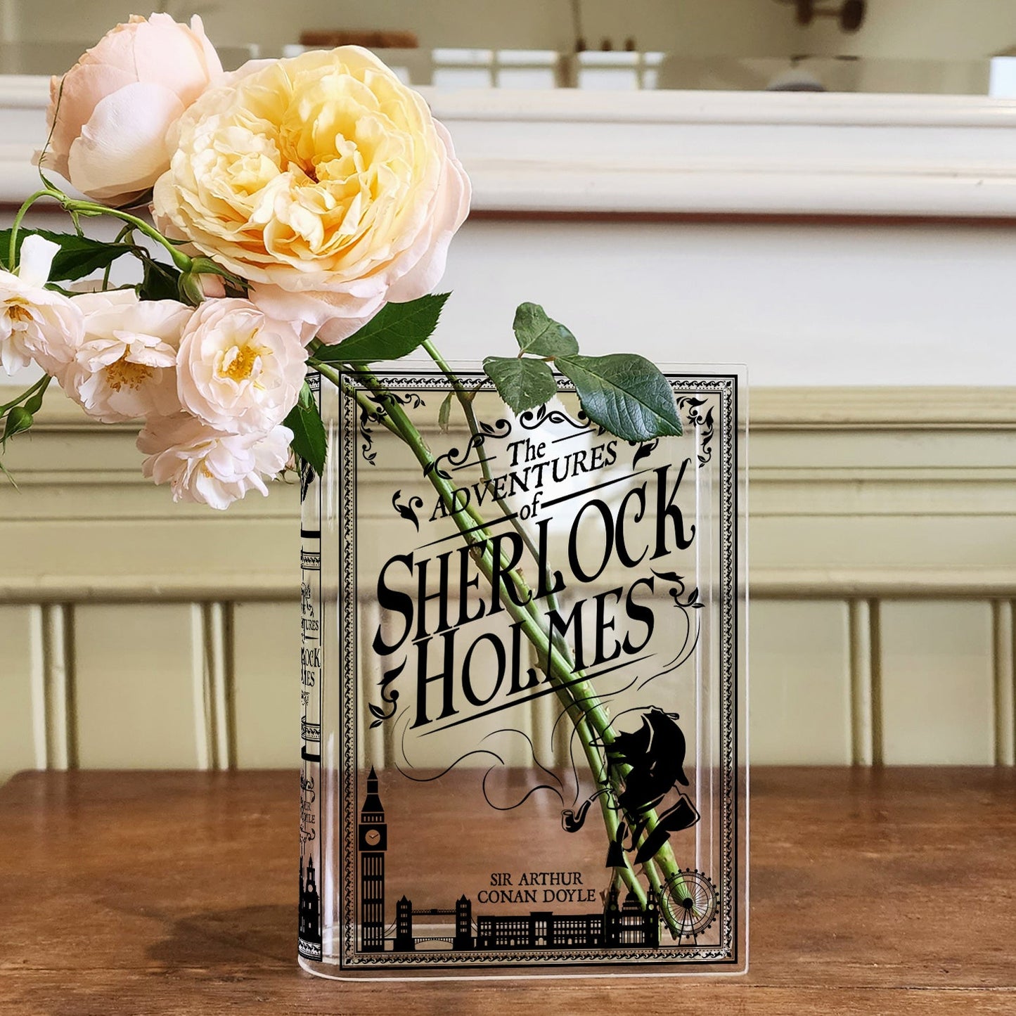 NORDORA The Adventures of Sherlock Holmes Acrylic Book Vase