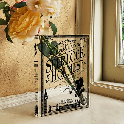 NORDORA The Adventures of Sherlock Holmes Acrylic Book Vase