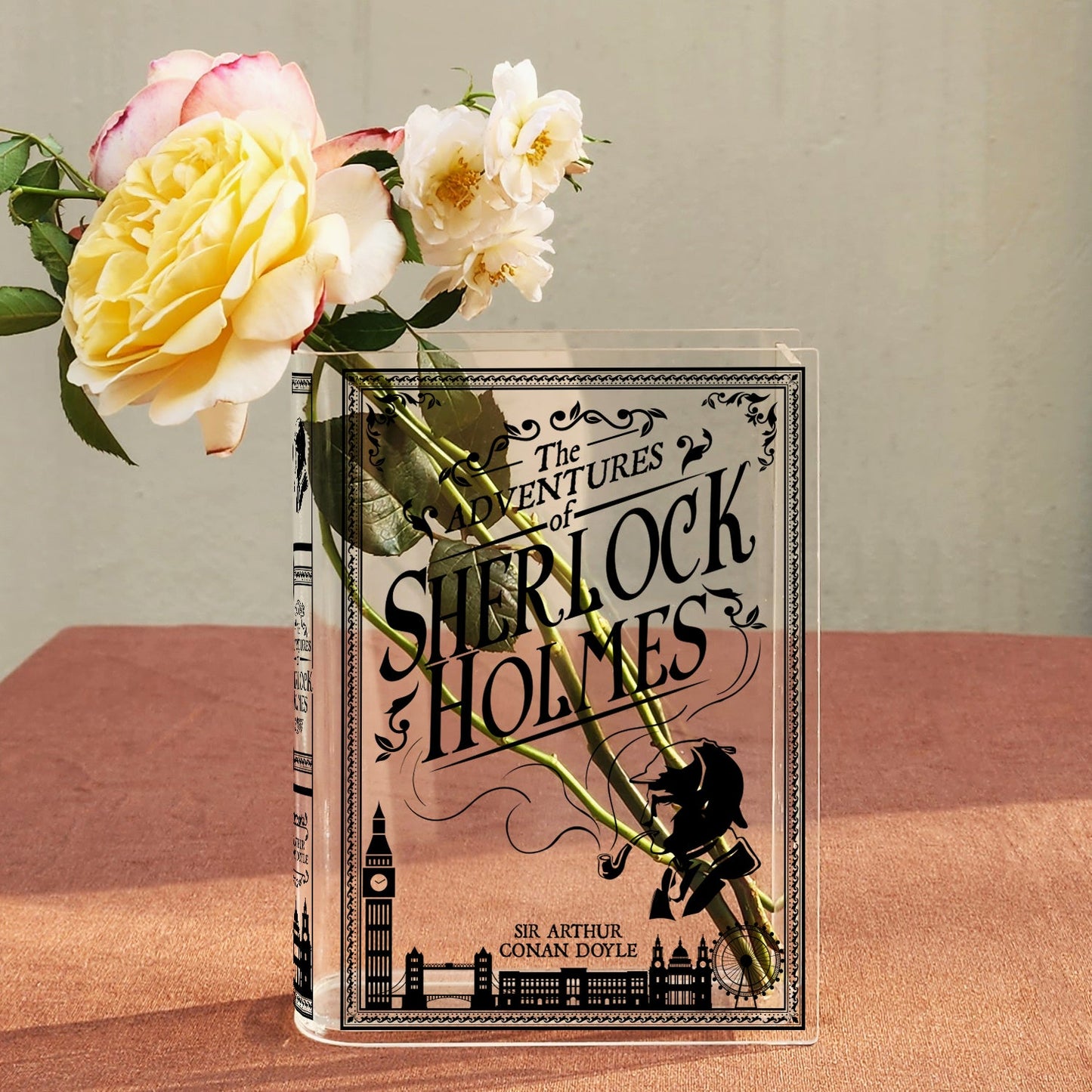 NORDORA The Adventures of Sherlock Holmes Acrylic Book Vase