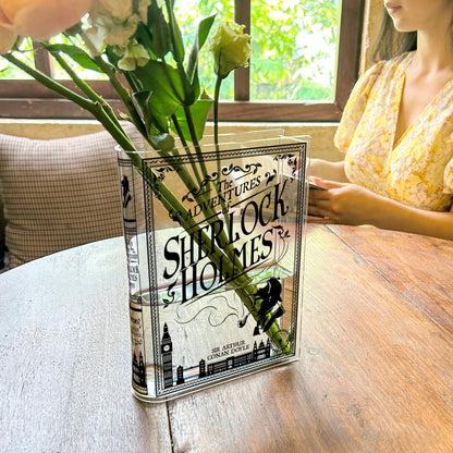 NORDORA The Adventures of Sherlock Holmes Acrylic Book Vase