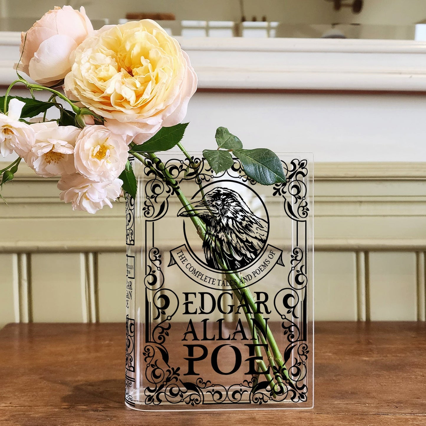 NORDORA The Complete Tales and Poems of Edgar Allan Poe Acrylic Book Vase